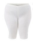 Just My Size Women’s White Pull On Capri Pant W/Bling Tab Hem Size 0X NWT — photo 8