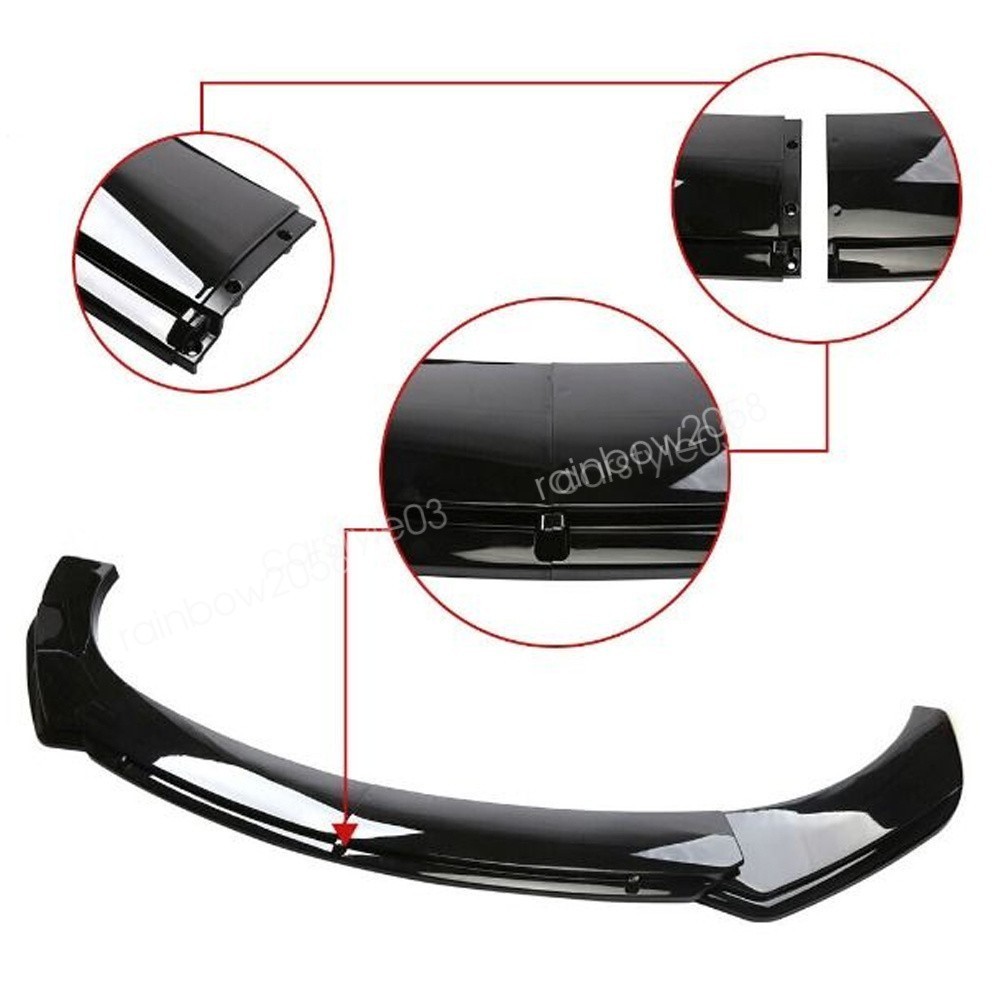 For Maserati Ghibli 14-22 Black Front Bumper Lip Chin Splitter Spoiler Body Kit