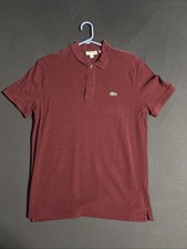 Lacoste Men's Burgundy Polo Slim Fit Large