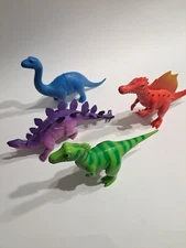 ANKYO Dinosaurs Vintage Plastic Figure Lot Of 4 Bundle Toys Multicolor