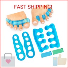 ViveSole Toe Separators for Men  Women Small 2 Pairs - Silicone Gel Spreaders