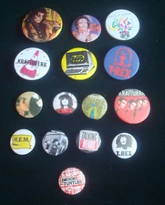 POP GROUPS / MUSIC PIN BADGES - MIXED INC T-REX VARIOUS SIZES