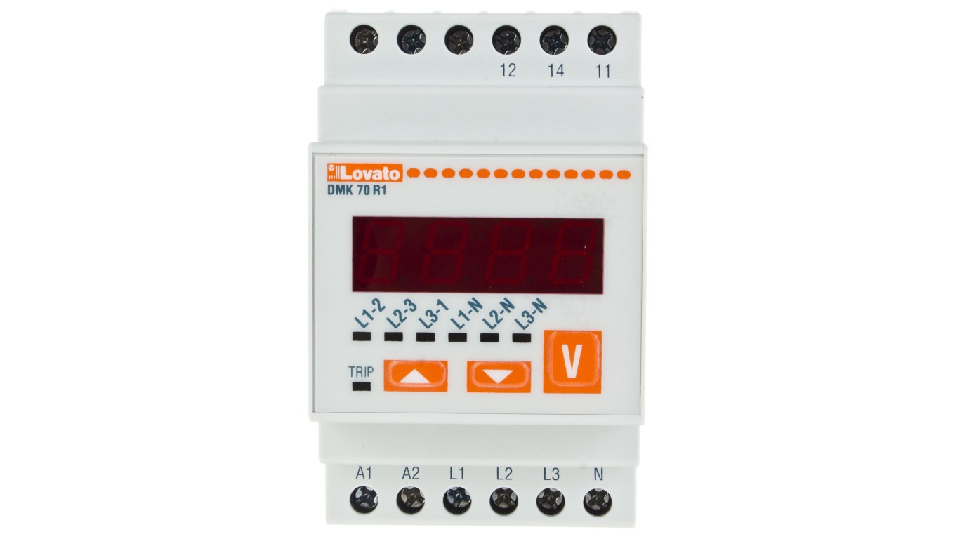 Three Phase Voltmeter Digital Modular Meter DMK DMK70R1