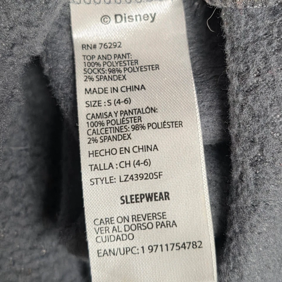 Top de pijama polar Disney 100 gris para niña talla S (4-6) Thumper Bunny ropa de dormir Foto 3 de 4