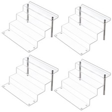 12 X 9 in Acrylic Display Risers Shelf for Pops Figures, Clear 4-Step Display...