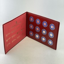 Cased Jersey Parishes 1983 - 1989 Set Of 12 Silver Proof One Pound £1 Coins