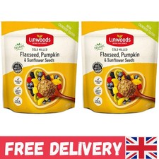 Organic Milled Flaxseed, Sunflower & Pumpkin Seeds - 2 x 425g Resealable Pack 35.28 per kilo