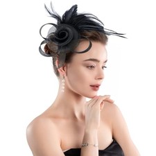 Fascinators for Women Tea Party Hats for Women Fascinator Church Hat with Black