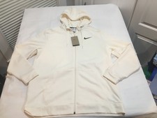 NWT 75.00 Nike Mens Dri-Fit FZ Terry Hoodie White Sz LARGE