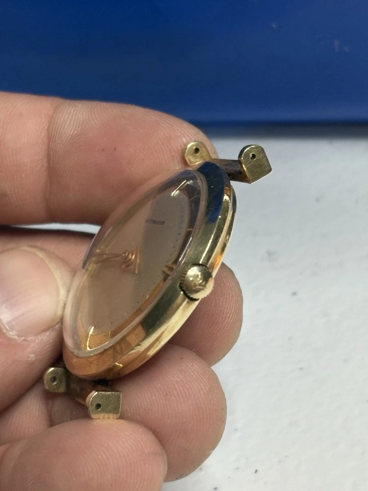 Vintage Wittnauer Fancy Triangle Hands Manual Wind 33mm Wrist Watch Runs - Image 3 of 4