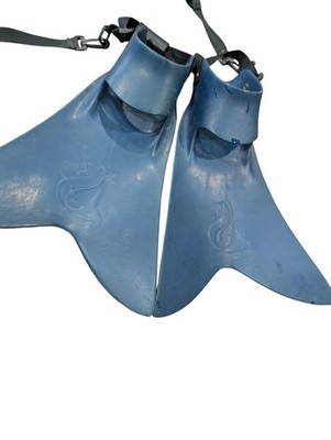VINTAGE FORCE FIN XL BLUE original fishing diving fins scuba surfing 