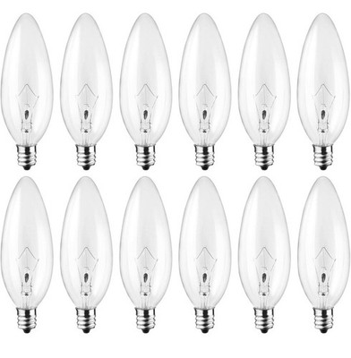 12-Pack 40W 120v Candle Light Bulbs Dimmable Chandelier