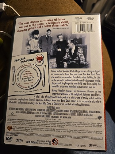 Man Who Came to Dinner (1942) (DVD, 1942) - Picture 2 of 3