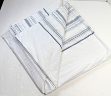 Duvet Unbranded Full Queen 100 Cotton White Pewter Sage Black Stripes