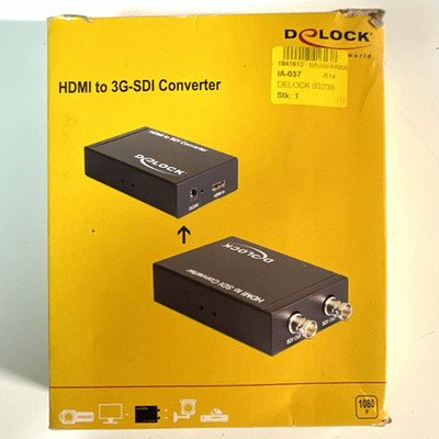 Delock HDMI zu 3G-SDI Konverter 1080p 93238, 1x HDMI, 2x 3G-SDI