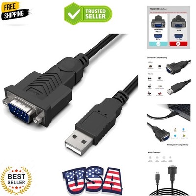 USB to Serial Adapter,6 Feet USB to RS-232 Male 9-pin DB9 Serial Cable, Proli...