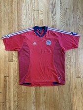 Vintage Bayern Munich #9 adidas 2004/05 Soccer Jersey T-Mobile (Men’s XL) Red