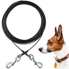 Mi Metty Dog Tie Out Cable,20ft Dog Run Cable,Tie-Out Cable for Small Dogs Up...