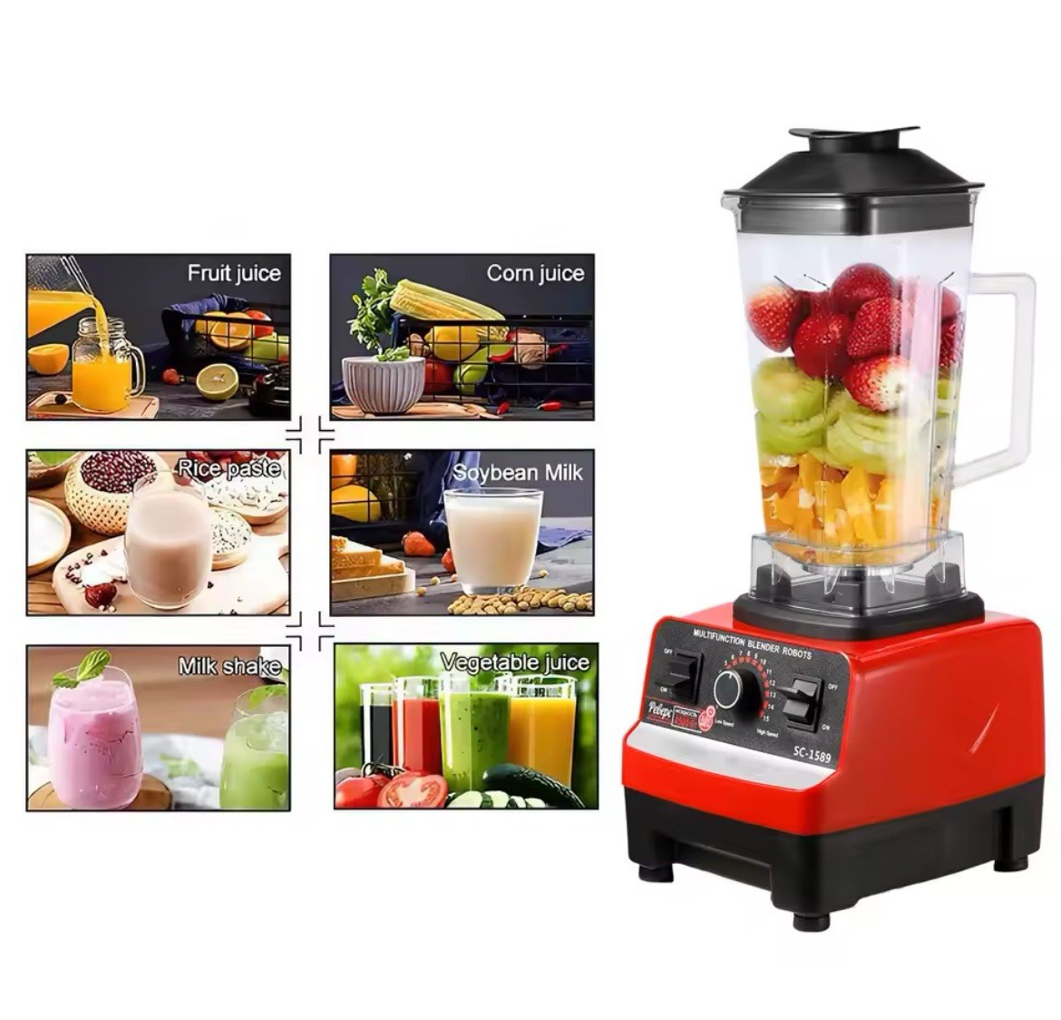 Frullatore elettrico 2 in 1 2000W foto 3