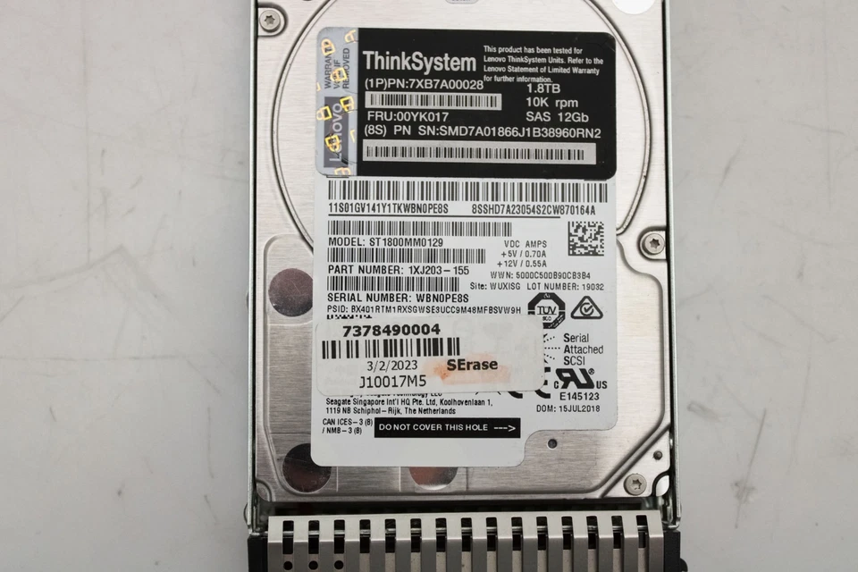 Lenovo 00YK017 1.8TB 10K 12G SAS 512E 2.5' G4HS - Image 2 of 4