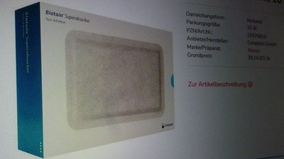 Biatain Superabsorber nicht haftende Kompressen 25x45 cm 10Stck. - PZN 19376819