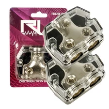 0 Gauge Distribution Block 0 4 Gauge Out Car Audio Power Ground RI Audio 2 Pack