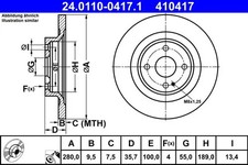 Disque de frein Fiat 133