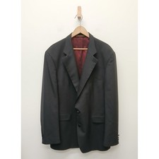 Vintage Ralph Ralph Lauren Blue Label Tuxedo Jacket Men 48R Black Satin Trim