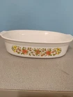 Vintage Pyrex DC 1 1/2 B Indian Summer Oval Casserole no lid