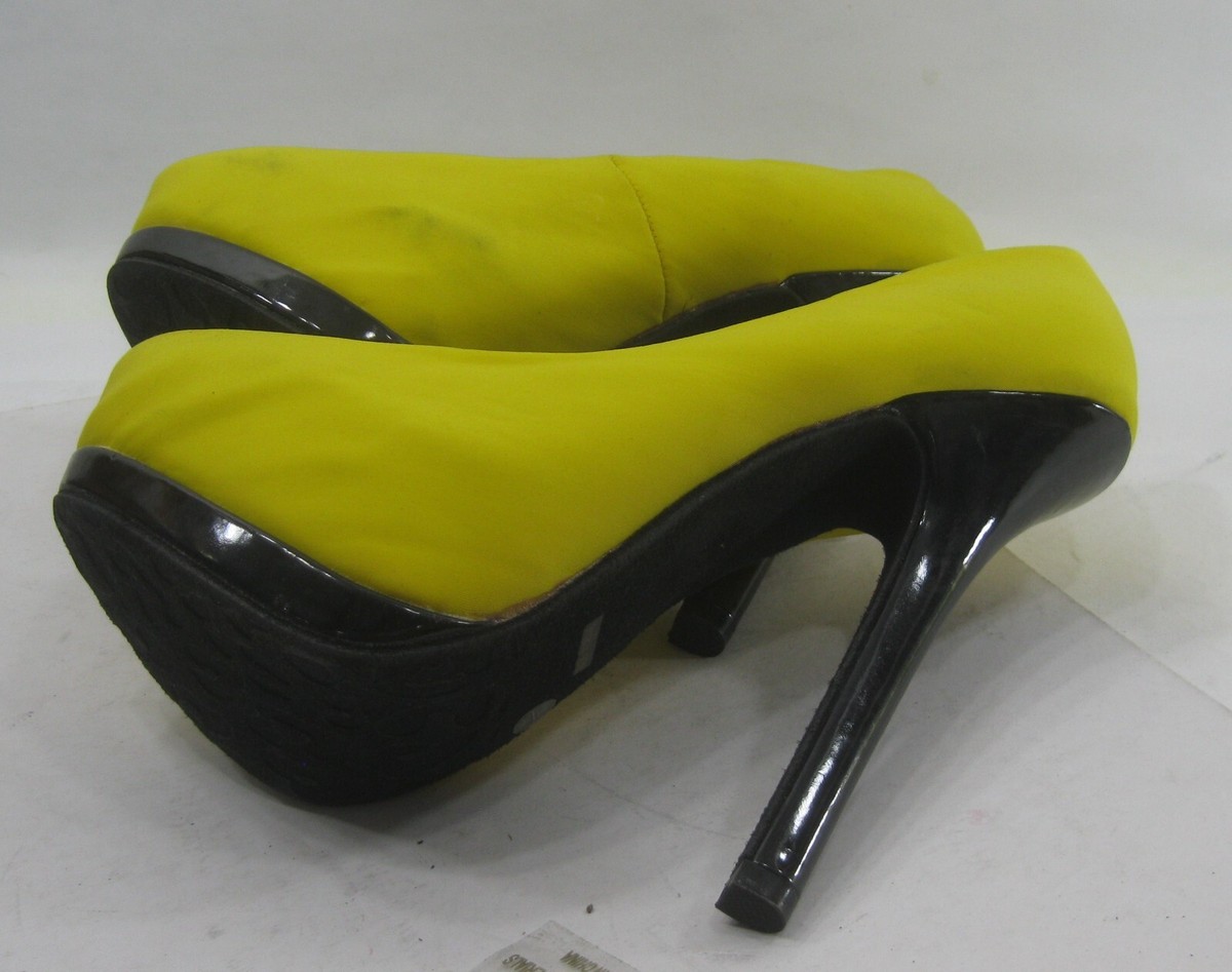 YELLO NEO BLACK HIGH HEEL SANDALS イエローM Black Croco Yellow Neon Side Lace High Heels – Tajna Club