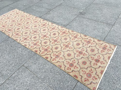 DECORACIÓN DEL HOGAR ALFOMBRA CORREDOR TURCA HECHA A MANO DE LANA VINTAGE, ALFOMBRA CORREDOR ENTRADA PASILLO - Imagen 4 de 11