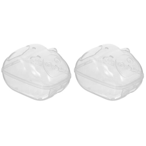 Set of 2 Transparent Bathroom Plastic Pet Accessories - Afbeelding 1 van 12