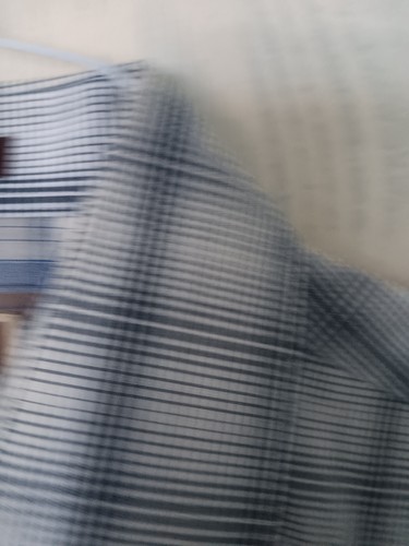 Men's JAMES TATTERSALL shirt button long sleeve plaid blue White Dress, Medium - Picture 6 of 6