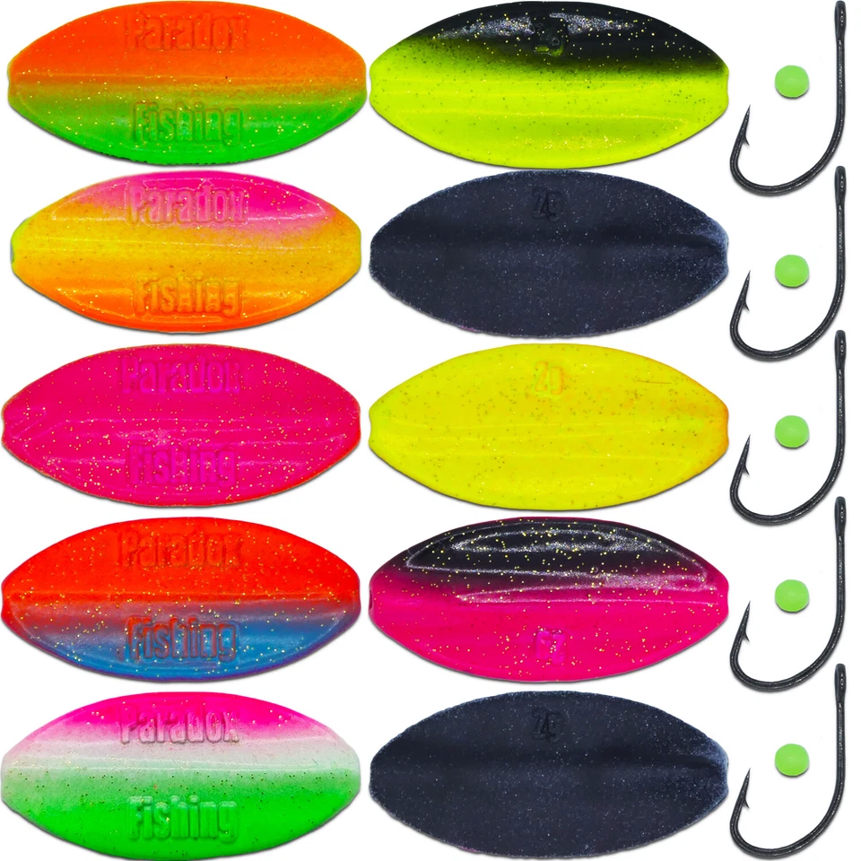 Paradox Fishing Durchlaufblinker Set 5x 2,0g/3,5g Spoon Set Inline Spoons