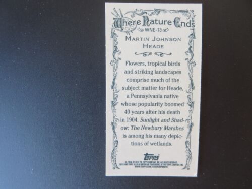 2014 Topps Allen and Ginter Mini Where Nature Ends #WNE-13 Martin Johnson Heade - Picture 2 of 2