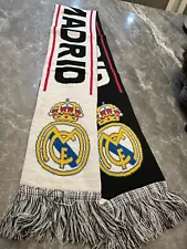 Real Madrid Futbol Soccer 60” Scarf Black White Pink
