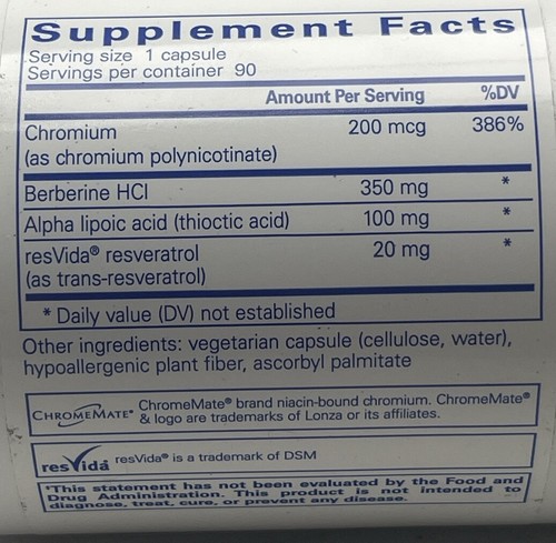 Pure Encapsulations Metabolic Xtra | Supplement to Support Carb Metab Exp: 11/25 - Picture 2 of 3