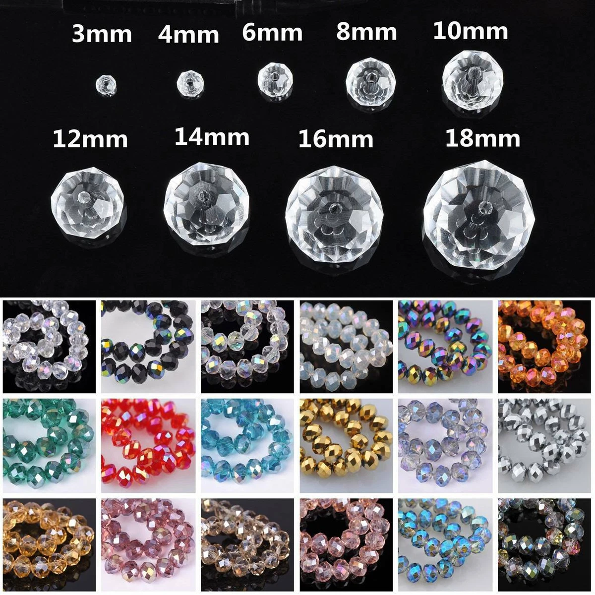 12mm Number Beads