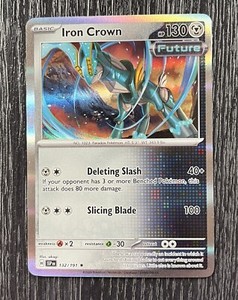 Pokemon - Iron Crown 132/191 Reverse Holo Rare SV Surging Sparks Near Mint