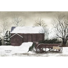 Billy Jacobs Canvas Print CHRISTMAS WAGON 12"x18"  Holiday