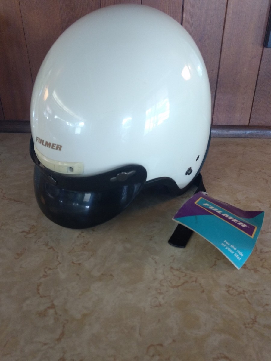 Vintage Arthur Fulmer AF-20 Dot White Helmet - New Old Stock With