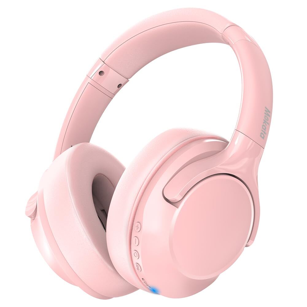 Mokata Bluetooth 5.3 Over Ear Headphones 68H Playtime 6 EQ Wireless Headset with Deep Bass