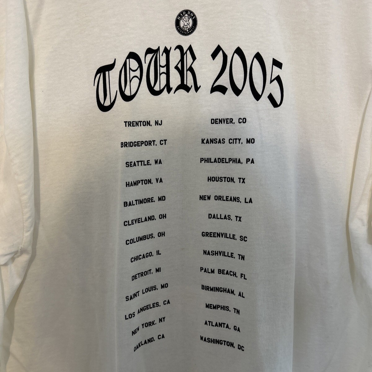 Vintage 2005 B5 rap t Tour Shirt Size XL bad boy records -A | eBay