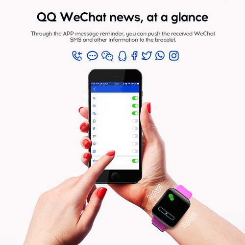 116 PLUS Inteligentna bransoletka Zegarek Smartwatch Kolorowy ekran Monitorowanie tętna - Zdjęcie 12 z 29