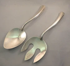 Sanborns Mexico Great Modern Look Sterling 2-PC Salad Set 9"