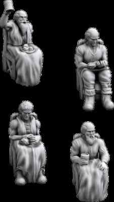 3D-Druck Modelle: ''Sitting Male Townsfolk - 3D PRINTABLE''