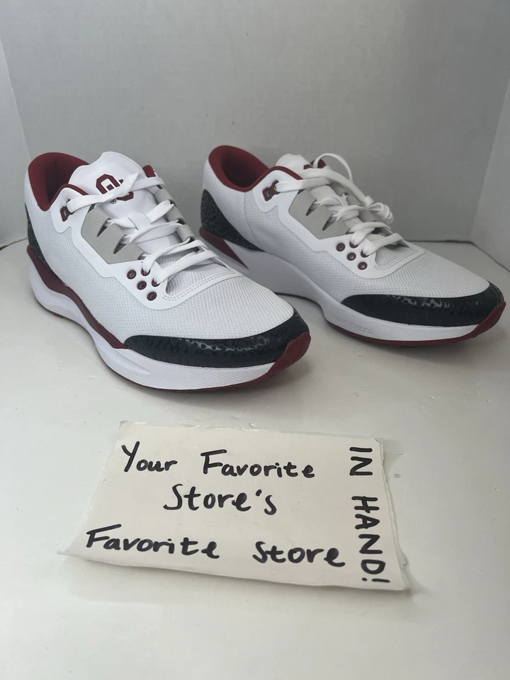 Jordan Zoom Tenacity 88 Shoes Oklahoma Sooners PE Lincoln Riley Size 11.5 RARE! - Image 3 of 4