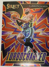Lebron James 2021-22 Panini Select Red Prizm Holo Turbocharged #5 NBA Lakers