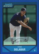 2007 Bowman Chrome Prospects Blue Refractors #BC126 Steve Delabar RC Card /150