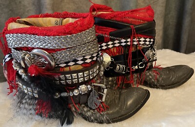 O'Sullivan Ortho Ease Western Cowboy Cowgirl Boots Vintage Size 2?Decorated WILD